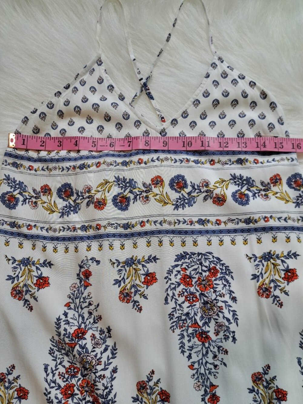 Old Navy 100% Rayon Boho Strappy Maxi Dress Size Small - Picture 9 of 10